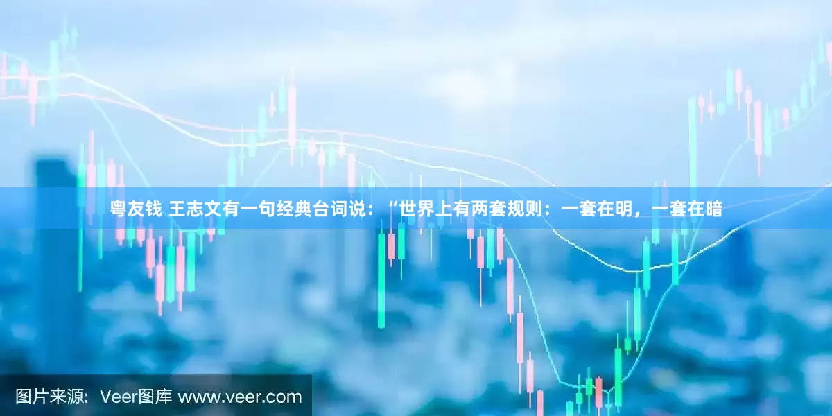 粤友钱 王志文有一句经典台词说：“世界上有两套规则：一套在明，一套在暗